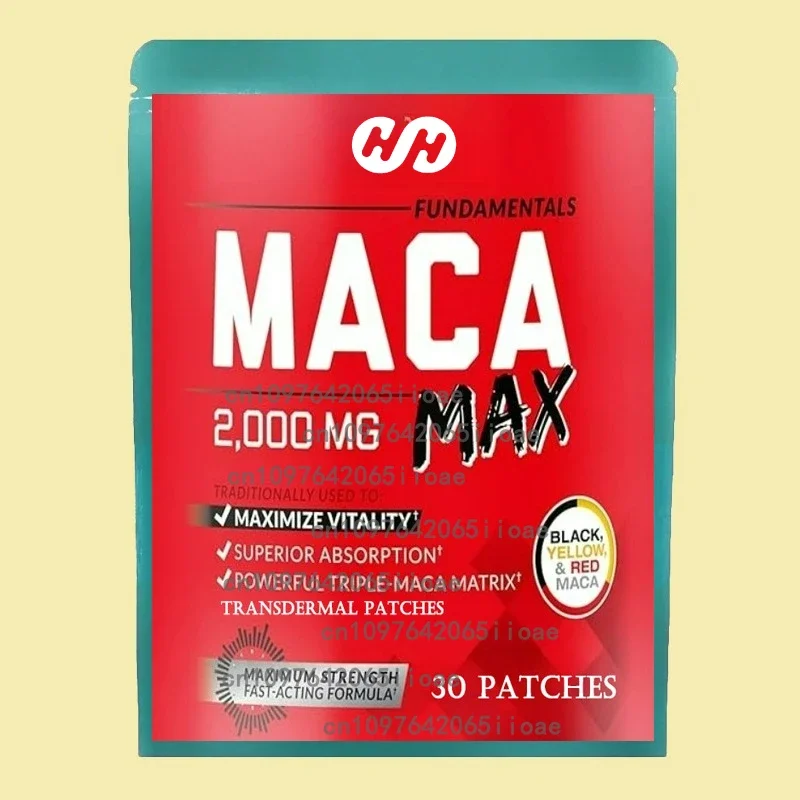 

30 Count Women's Maca Root Transdermal Patches Boost Energy Support Hormone Balance and Menopause Symptoms