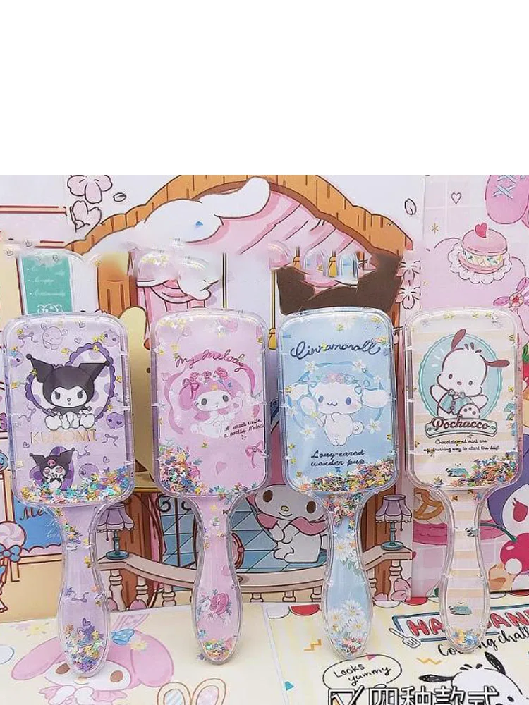 

Kawaii Air Cushion Comb Melody Kuromi Cute Portable Massage Comb Cartoon Animation Girls Cute Comb Student Gift