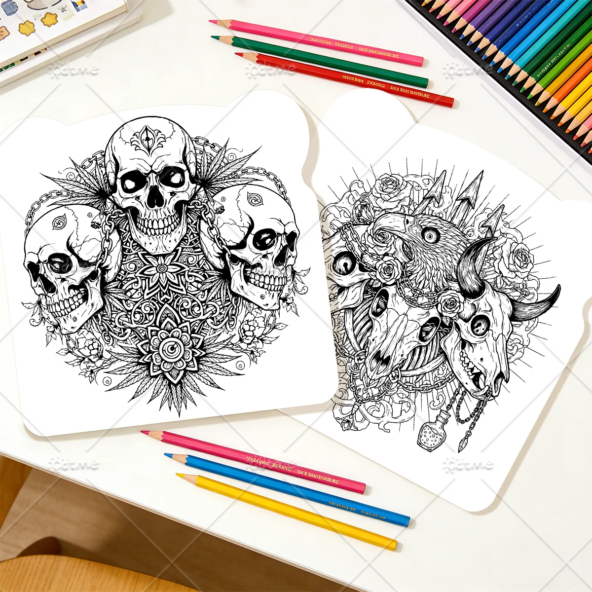NIGHTMARE ART Malbuch für Erwachsene: Niedliche, gemütliche Tagesaktivitäten und unregelmäßige Muster zur Entspannung (Cozy Spaces Coloring) – Detail 6