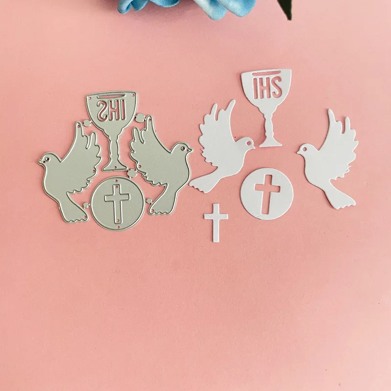 ihs holy grail cross pigeon decoration die Metal Cutting Dies DIY Scrapbook Paper Cards Embossing Craft Die Cut handmade craft