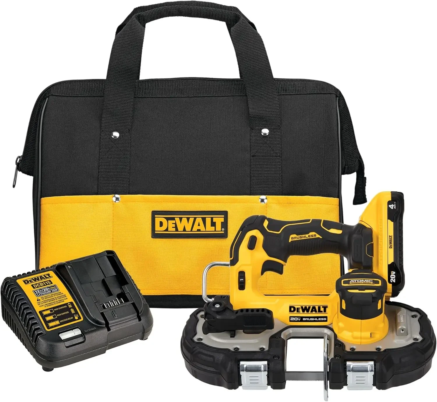 DEWALT ATOMIC 20V MAX* Brushless Cordless 1-3/4 in. Compact Bandsaw Kit (DCS377Q1)