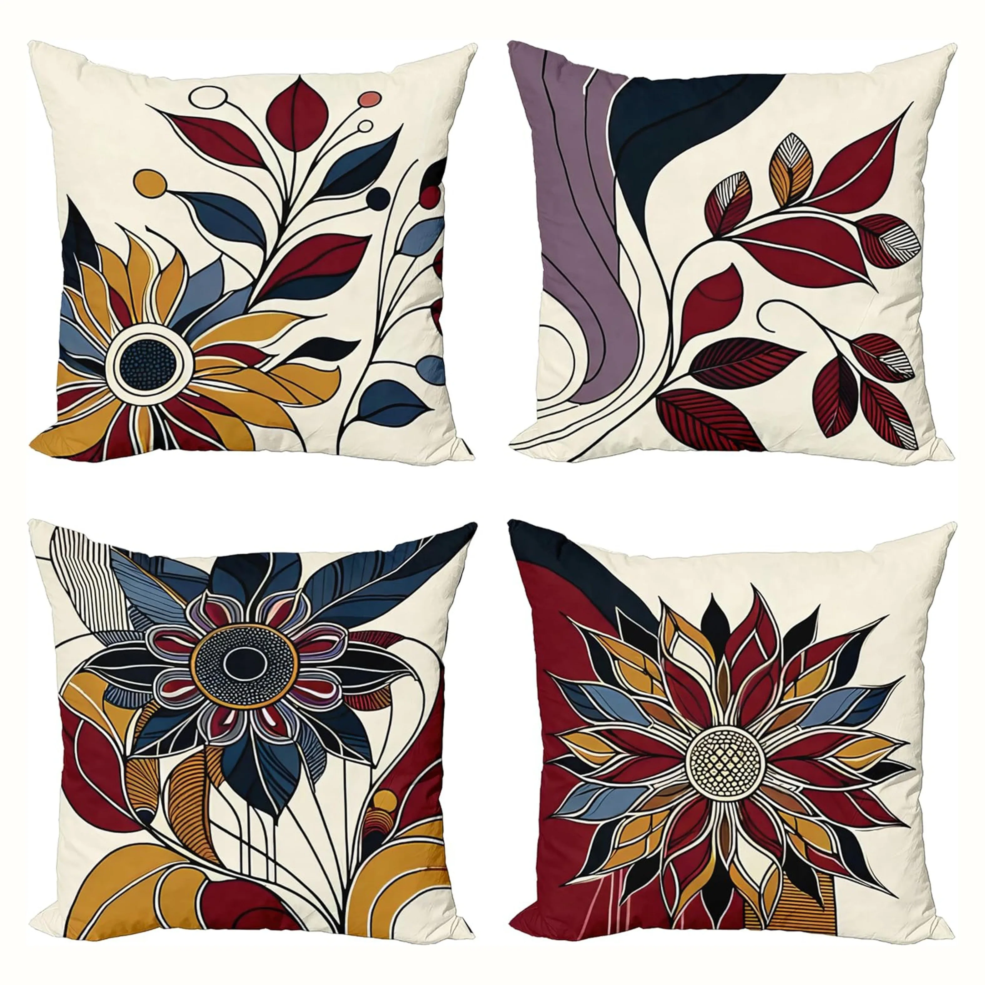 

Home Decor Colorful Floral Pattern Throw Pillow Covers Pattern Cushion Cover Suitable For Sofa Bedroom Car Pillow Cover