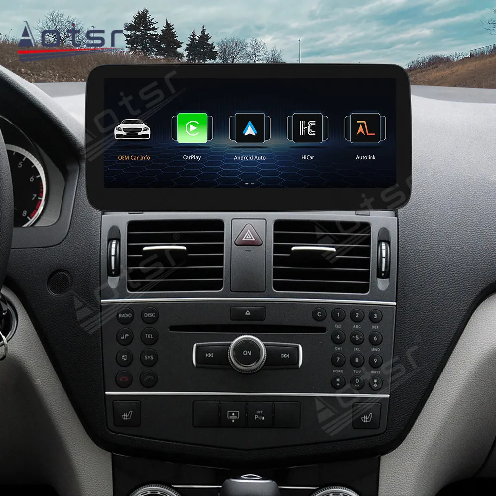 Linux touch Wireless Apple CarPlay Android Auto HiCar For Benz C Class W204 2008~2010 Upgrade The Original Car Mirror Link