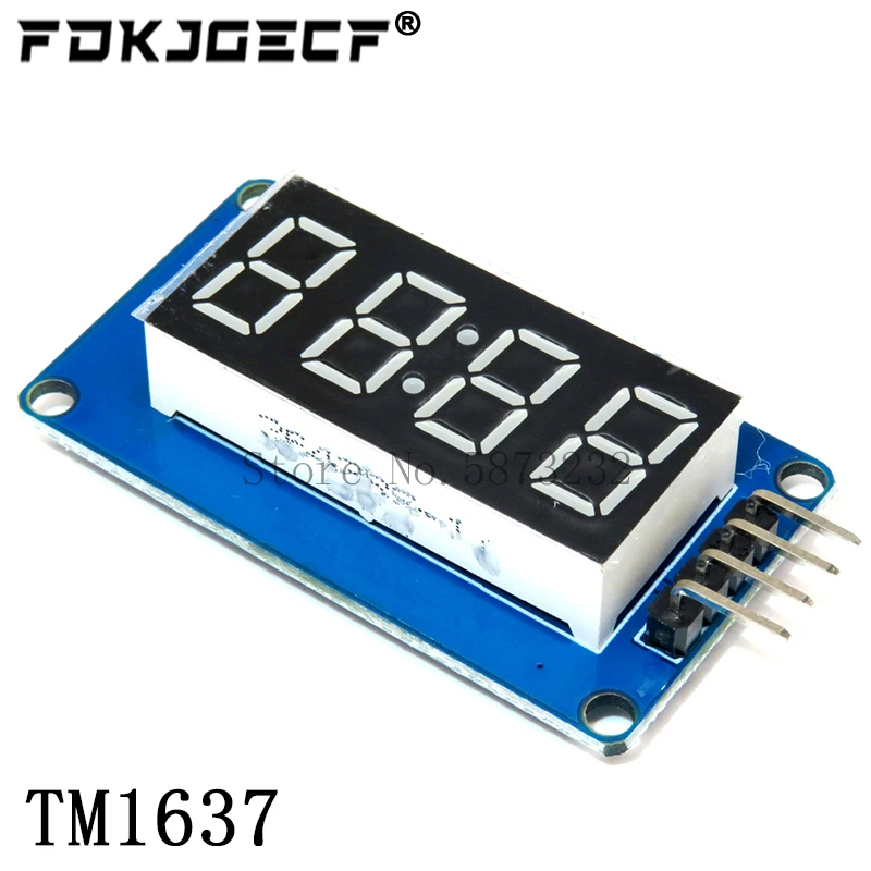 TM1637 4 Bits / TM1638 / MAX7219 8 bit Digital LED Display Module 7 Segment 0.36Inch Clock RED Anode Tube Four Serial Driver