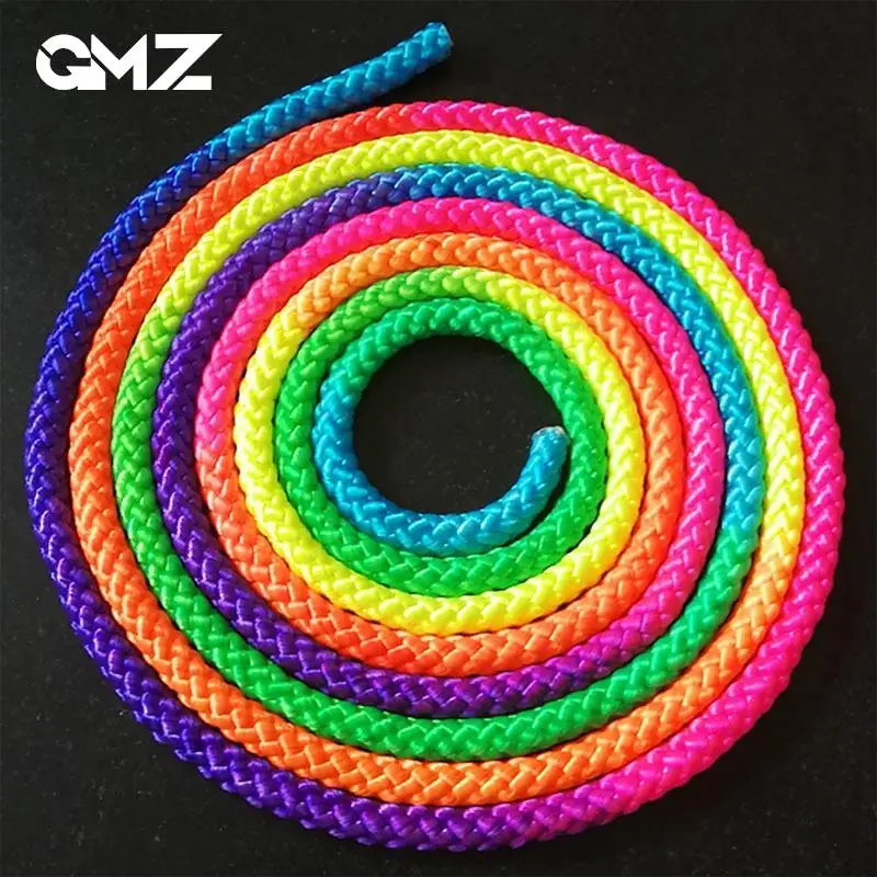 Rainbow Colour Gymnastics Jump Rope Yoga Indoor Outdoor Training Competition Exercise Fitness Sports Artistic Gymnastics Rope