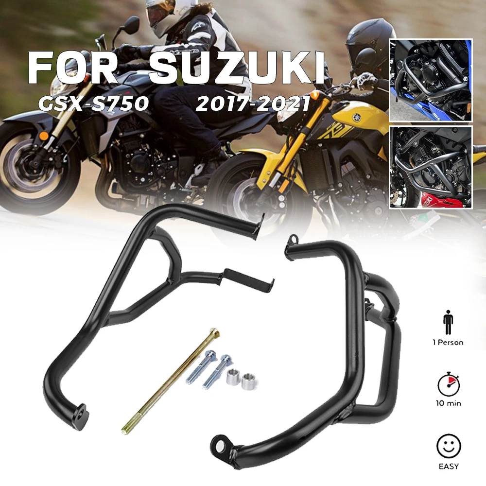 

For SUZUKI GSX-S 750 2017-2021 Motorcycle Engine Shield Engine Anti -Collision Rod Engine Bumper Protecting Framework Kit