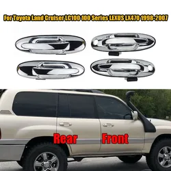 Silver/Black Door Outer Handle Knob Outside Door Puller For Toyota Land Cruiser LC100 100 Series LEXUS LX470 1998 1999-2007