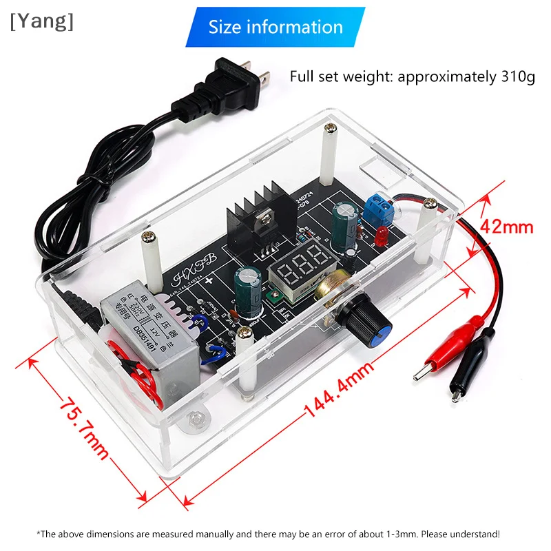 Lm317 fonte de alimentação ajustável kit diy dc módulo de tensão de fonte de alimentação regulada componente soldagem produção eletrônica em massa