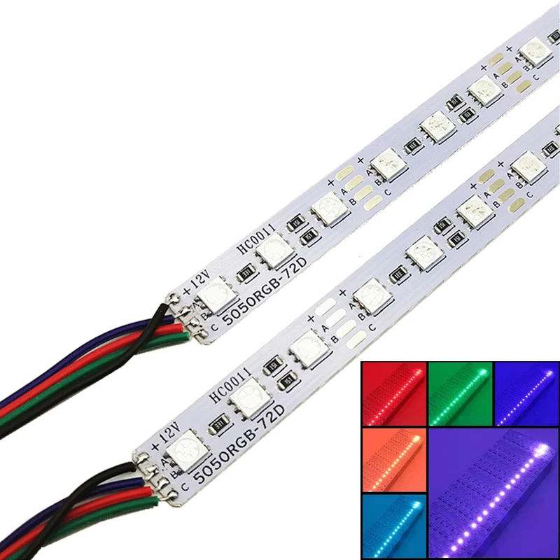 0.5M 10pcs LED RGB Bar Strip Lighting 12V 5050SMD 36LEDs Cabinet Lamp RGB