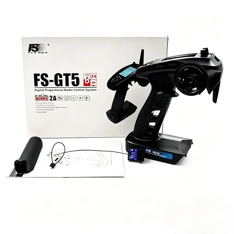 FlySky FS-GT5 2.4G 6CH RC Transmitter W/ FS-BS6 Receiver for RC Crawler Car Boat Tank RC Parts