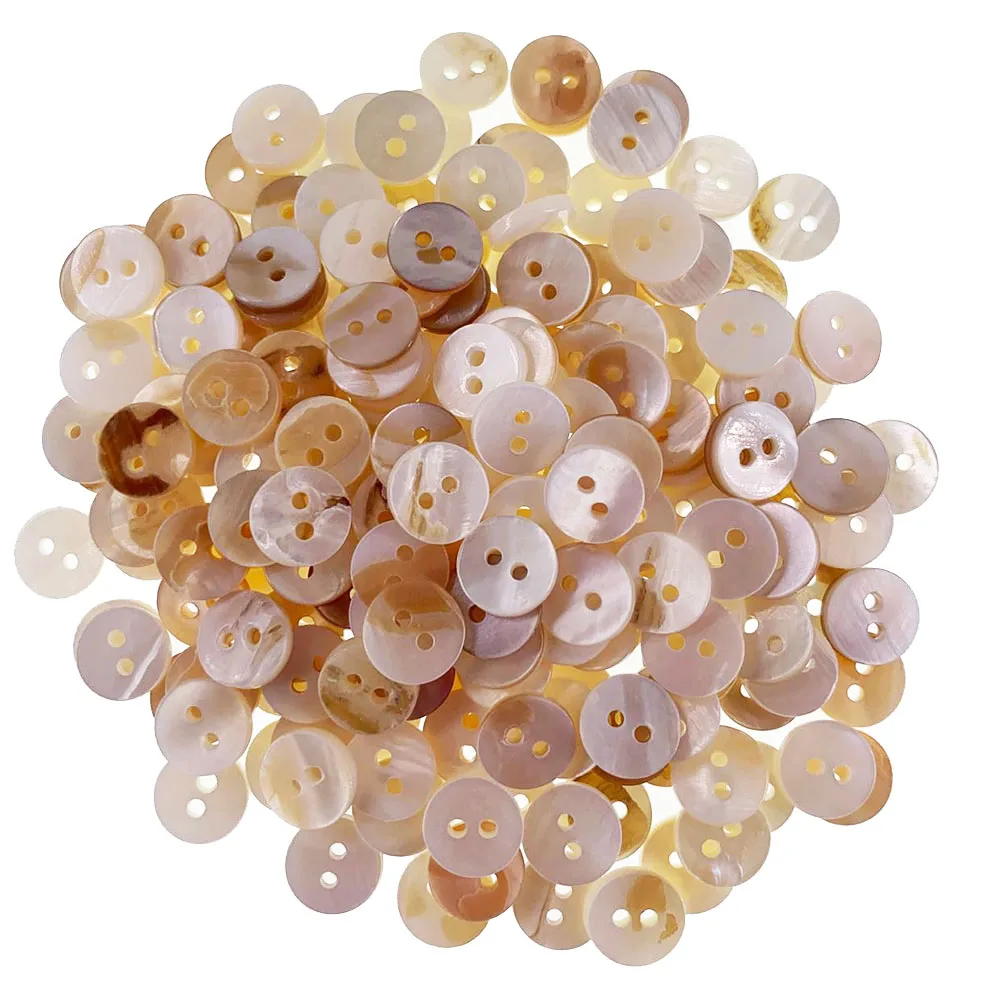 50Pcs Natural Mother of Pearl Round Buttons For Sewing Women\'s Clothing Shell Button Garment Accessories 1.0 1.5 2.0cm