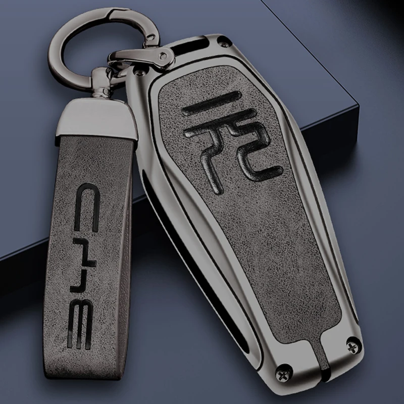 For BYD ATTO 3 Yuan PLUS Key Set Car Interior Matel Key Case Fob Auto Key Bag Protection Key buckle Car accessories