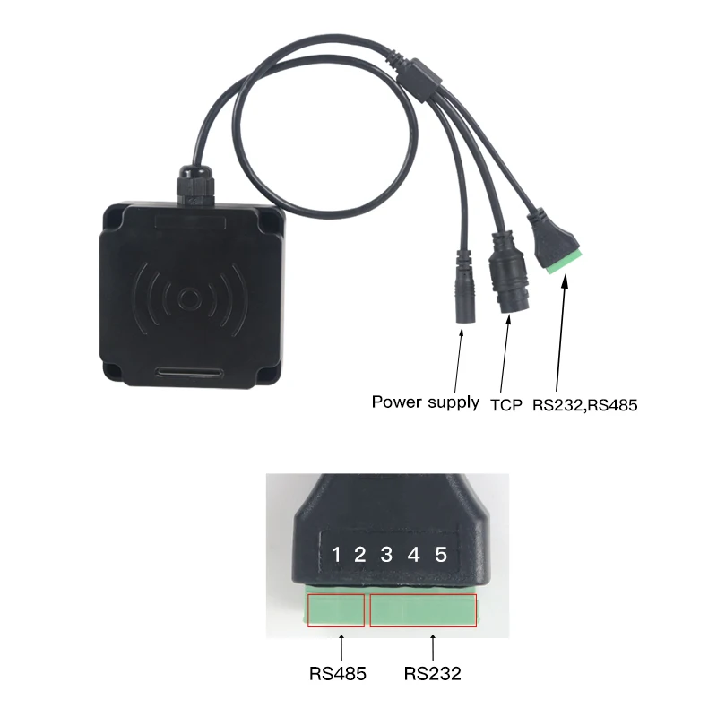 Modbus UHF RFID Reader Assembly Line Workshop Counter 860-960Mhz เครื่องอ่านบัตรอุตสาหกรรมรองรับ Modbus