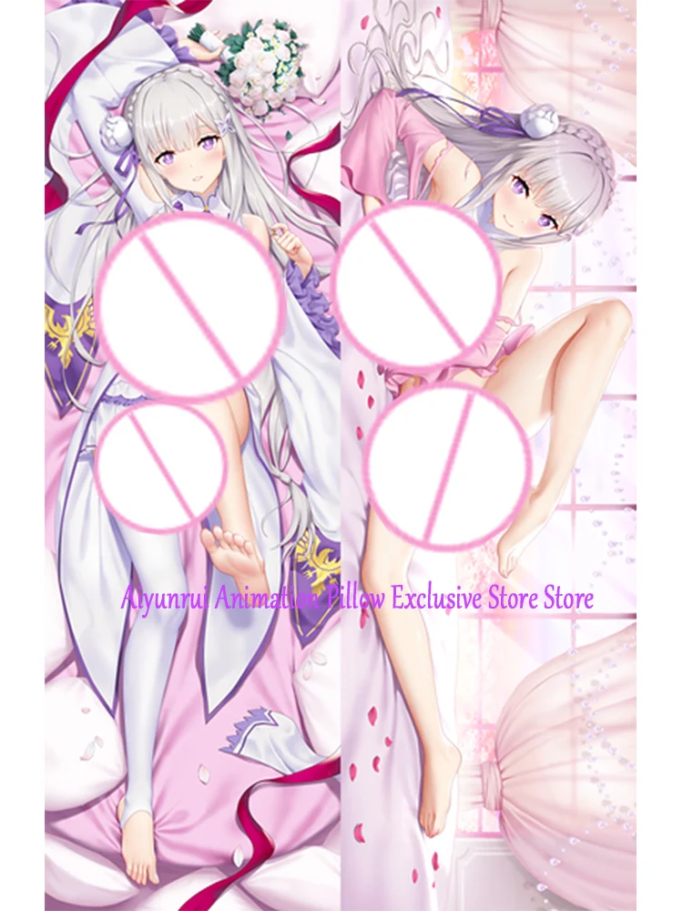 

Dakimakura Anime Emilia Double-sided Print Life-size Body Game Pillow Cover Bedding Gifts