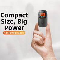 Mini Radio Pocket Portable FM with Clip Elderly Digital Display Stereo Sound Automatic Search Small Size AA Battery Operated