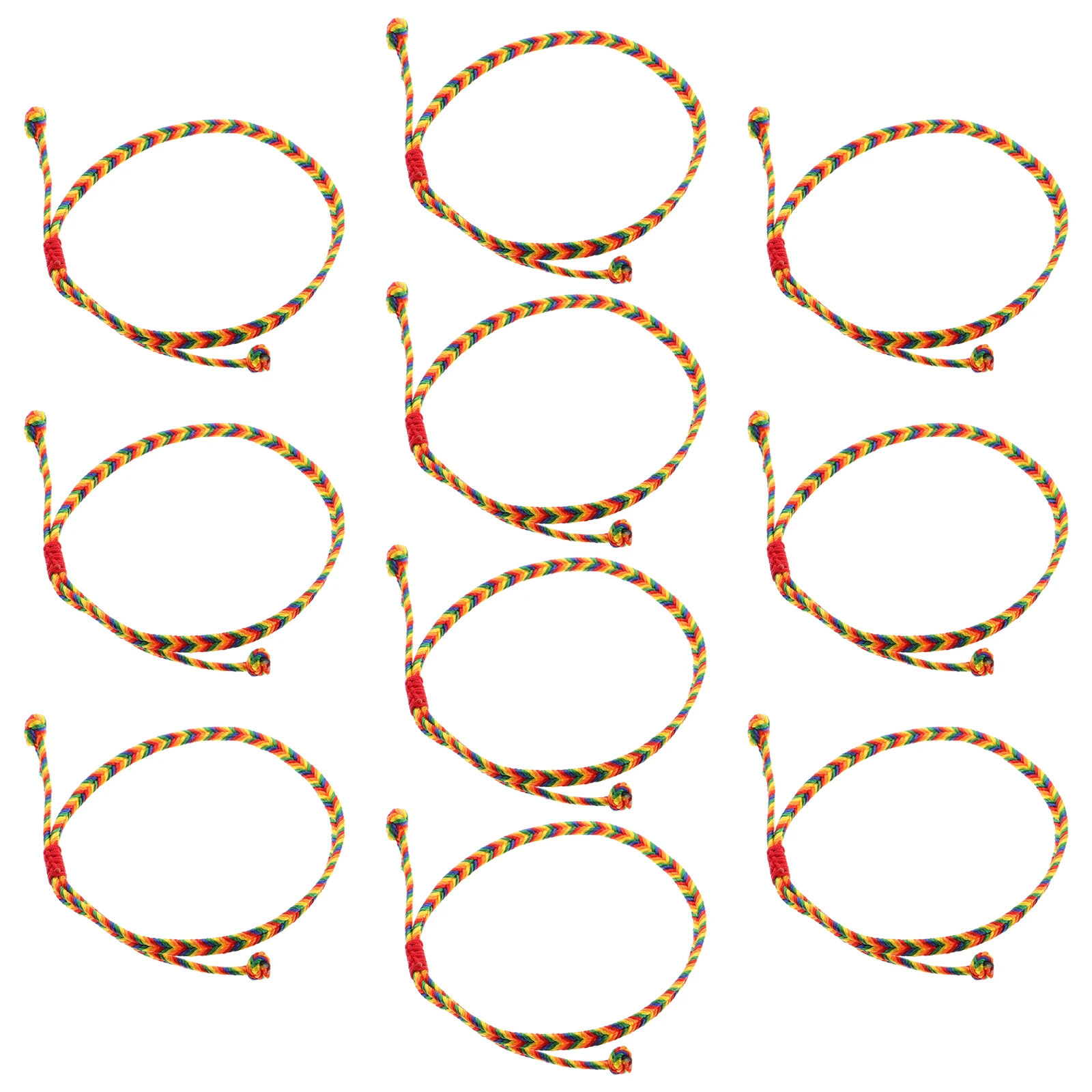 

10 Pcs Rope Bracelets Vibrant Woven Beach String Accessories Summer Ankle Boho Braided Bracelets For Women Jewelry Women Men