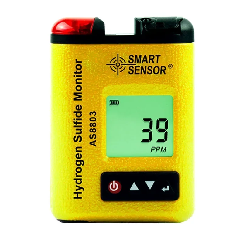 SMART SENSOR AS8803 High Precision Portable Hydrogen Sulfide Monitor H2S Gas Concentration Reagent Test Analyzer