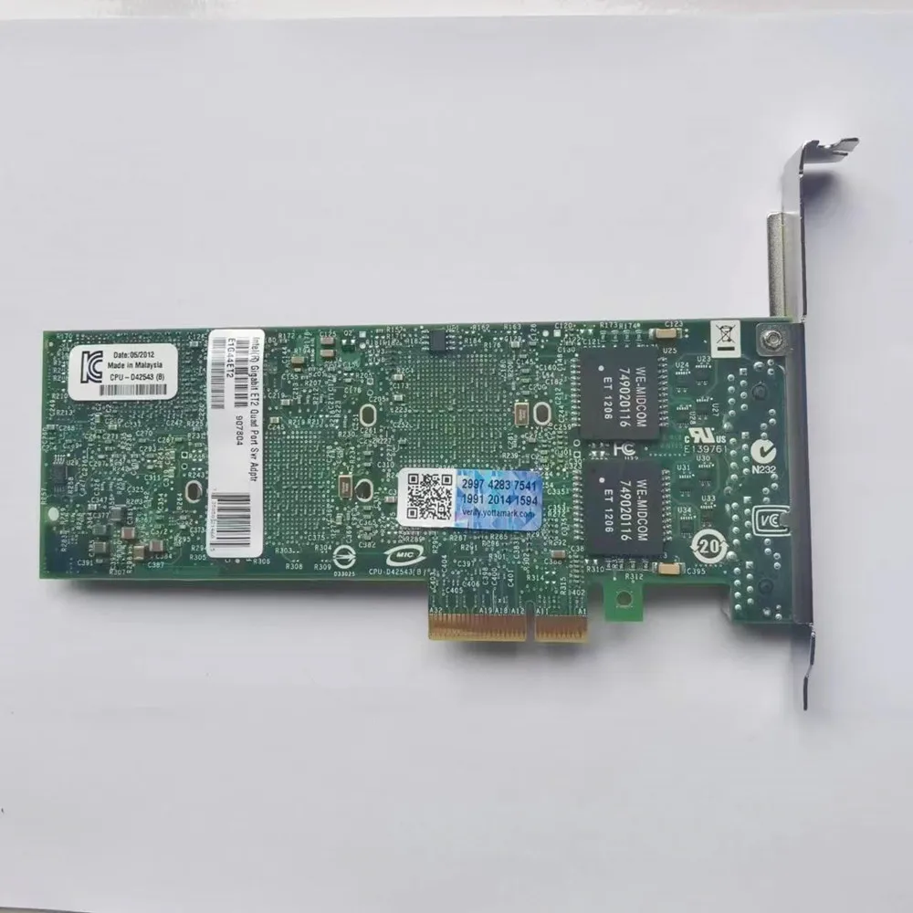 Y Store Per INTEL Blu 82576GB E1G44ET Adattatore di rete Gigabit a quattro porte Server Porta elettrica Ethernet a tutta altezza