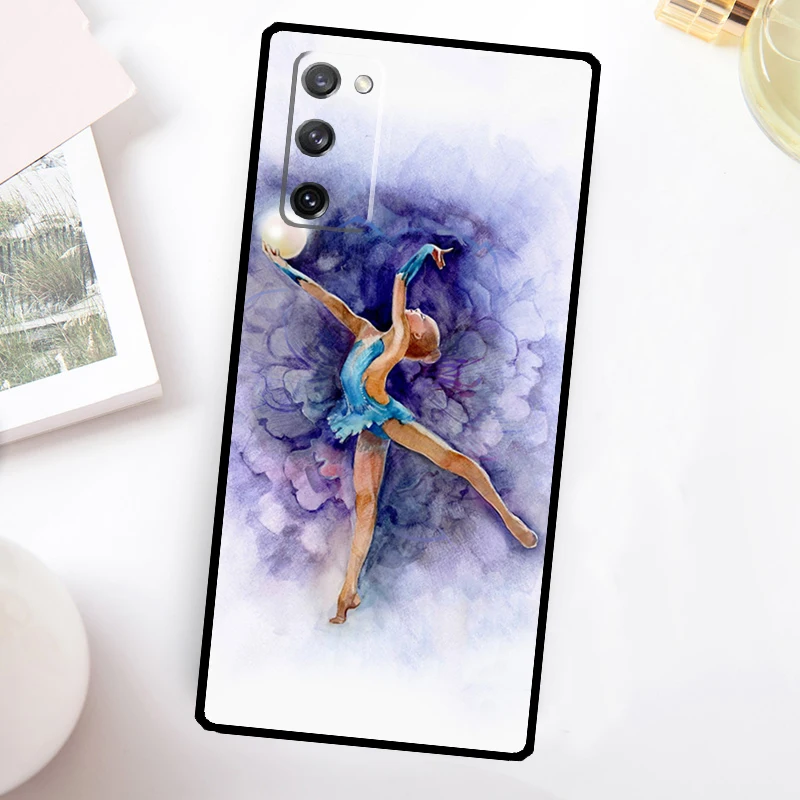 Gymnastics Oil Painting Case For Samsung Galaxy S24 Ultra S21 S22 S23 Plus S20 FE S8 S9 S10 Note 10 20 Ultra Cover