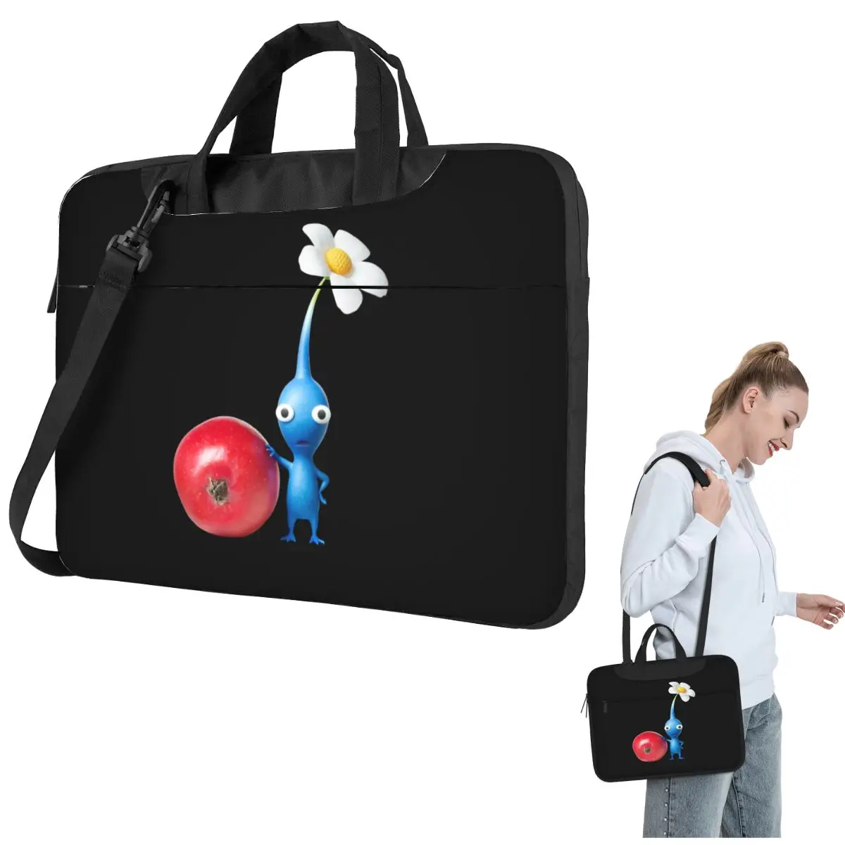 

Сумка для ноутбука Pikmin, противоударный чехол, сумка для компьютера 13, 14, 15,6 дюймов, сумка через плечо для ноутбука Macbook Pro Air