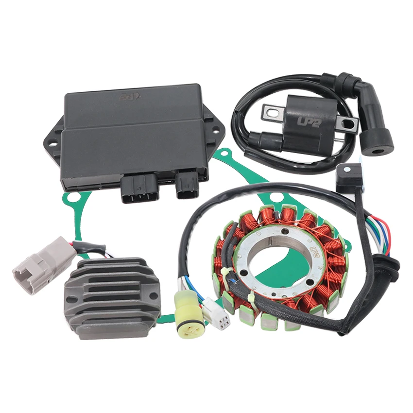 Full Ignition Kit Stator CDI Ignition Coil Regulator Rectifier & Magneto Gasket For Yamaha Warrior 350 Raptor 350 ATV 2002‑2013