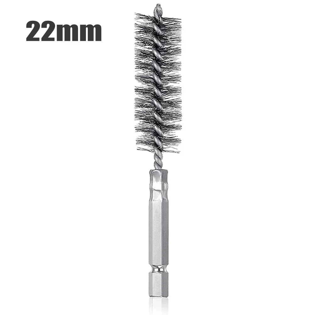 1pc 9-25mm Wire Cleaning Brush Tube Machinery Hex Handle Cleaning Brush Rust Paint Cleaner Washing Polishing Tools