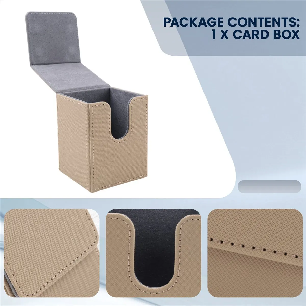 【CYBER MONDAY】Card Case Deck Box Sleeved Cards Deck Game Box for Binders: 100+, Sand Color