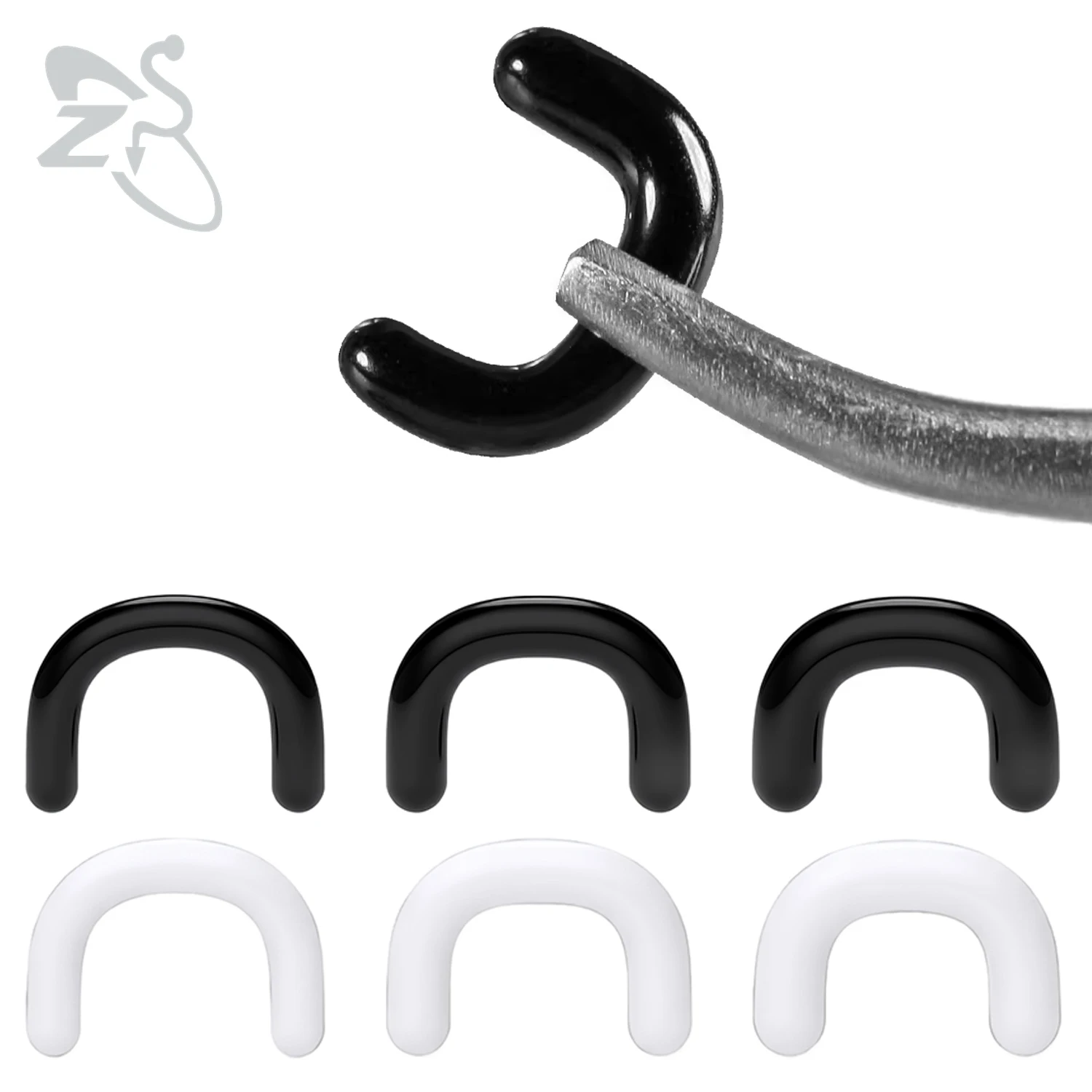 

ZS 1 PC U Shape Acrylic Nose Ring For Women Men Large Gauge Invisible Septum Piercings Anti-allergic 2-16G Ear Expander Earring