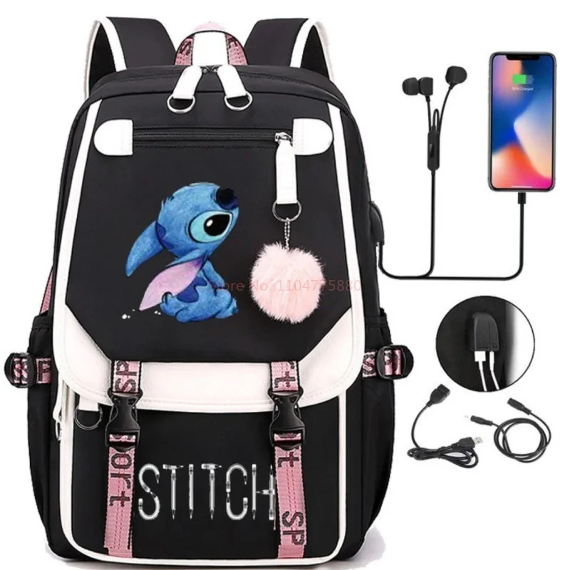 متوفر في المخزون حقائب مدرسية للأولاد والبنات للمراهقين بشحن USB للكمبيوتر المحمول حقيبة ظهر كرتونية أنيمي حقيبة ظهر لطيفة حقيبة سفر هدايا عيد الميلاد