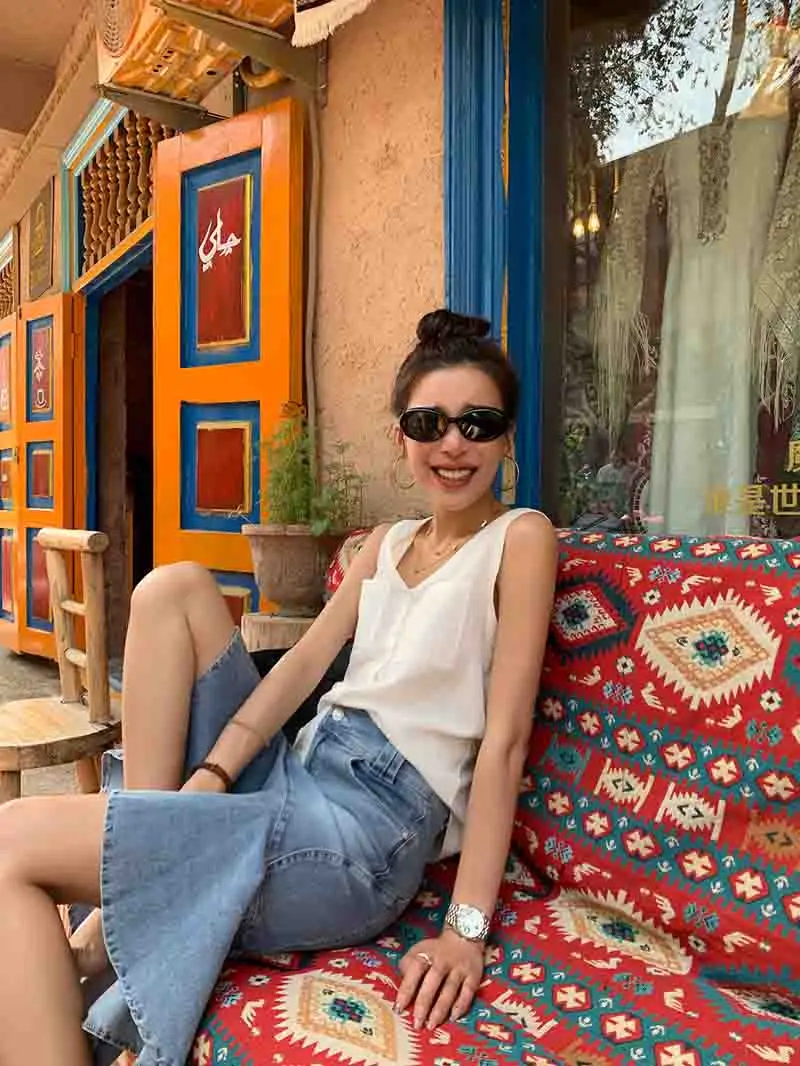 

Vests Waistcoats Thin Womens Vest Halter Top Woman Fall Tweed Belted Waistcoat Elegant Minimalist Lining Temperament Trimming OL