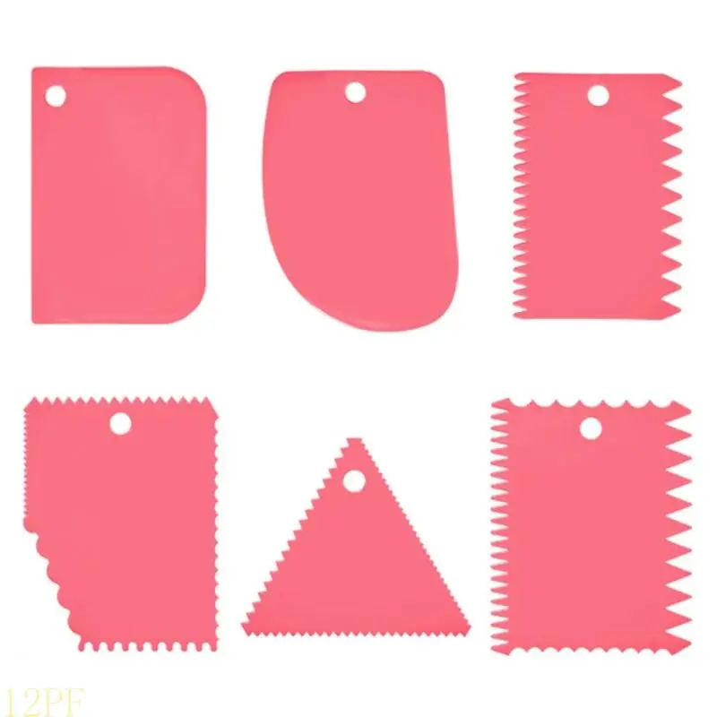 12PF 6Pcs Plastic Clay Tool Glues Spreader Notched Trowel Applicator For Epoxy Resin Glues Putty And DIY Projects