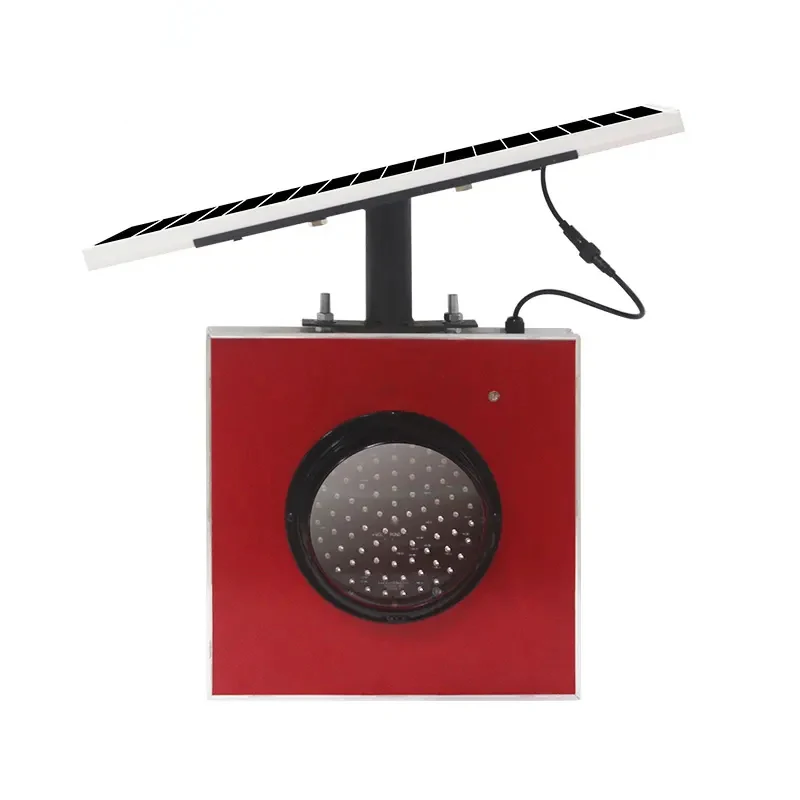 15 Years Factory Red Traffic Solar Flashing LED Railway Warning Light Traffic Warning Products