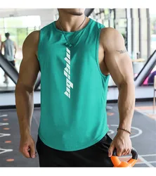 2024 NEW Fitness Sports Tank Tops Men Gyms Workout Sleeveles Shirt Male Summer Loose Undershirt basketball Running men Ves