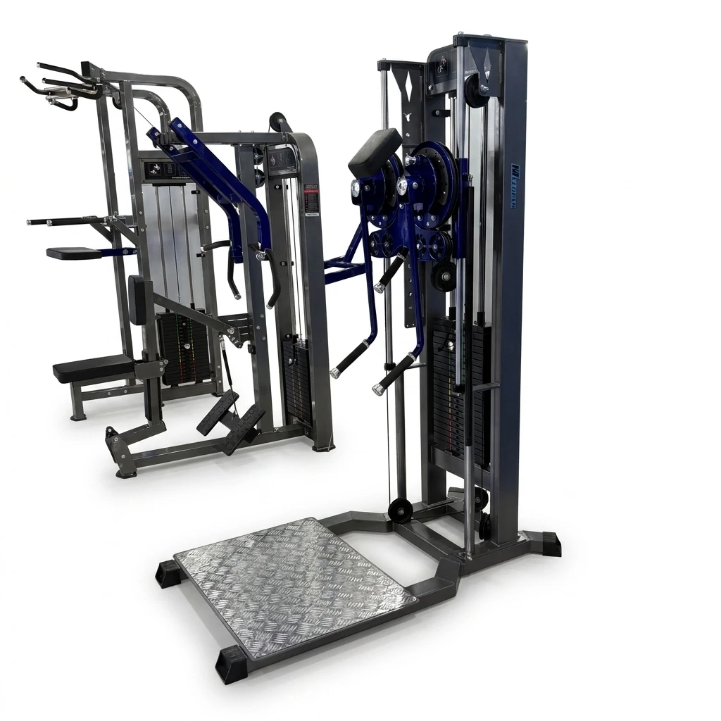 High Stability Standing Multi Functional Chest Fly Machine Steel Frame Cable Trainer for Gym Centers Personal Fitness Studio