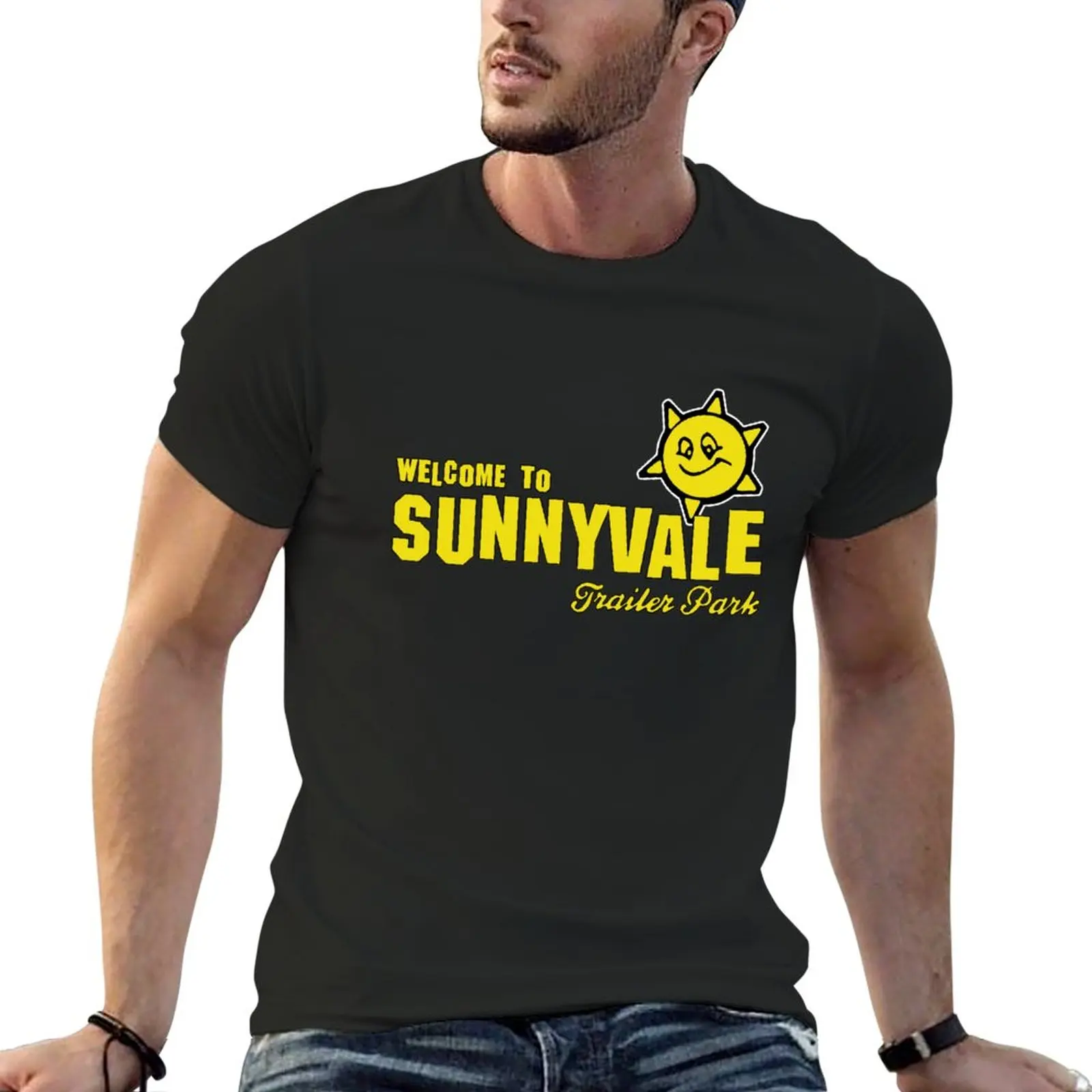 Welcome to Sunnyvale Trailer Park T-Shirt plus size tops Anime t-shirt summer clothes t shirts for men pack