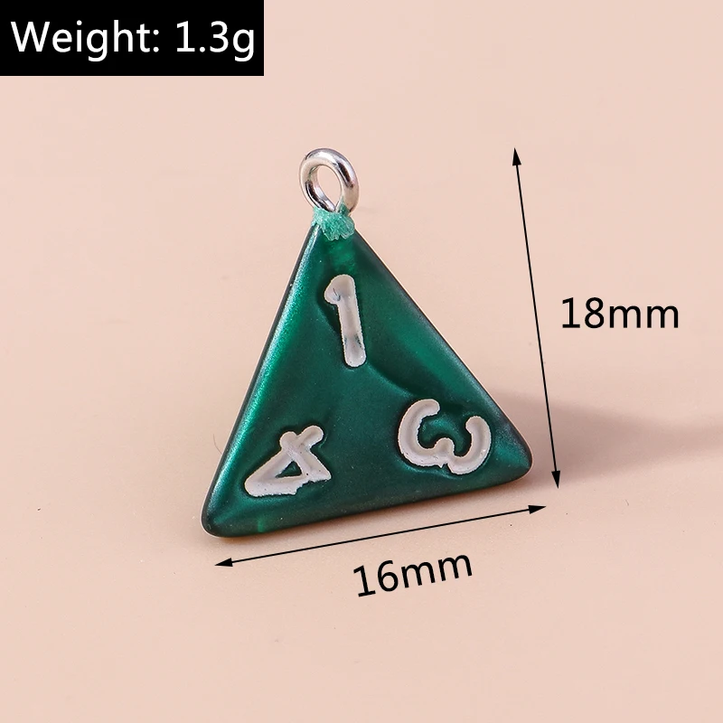 Leslie 5 teile/satz Acryl Würfel Spiel Requisiten Pädagogisches Spielzeug Facettenreiche Digitale Würfel für DIY Schmuck Machen Zubehör – Detail 23
