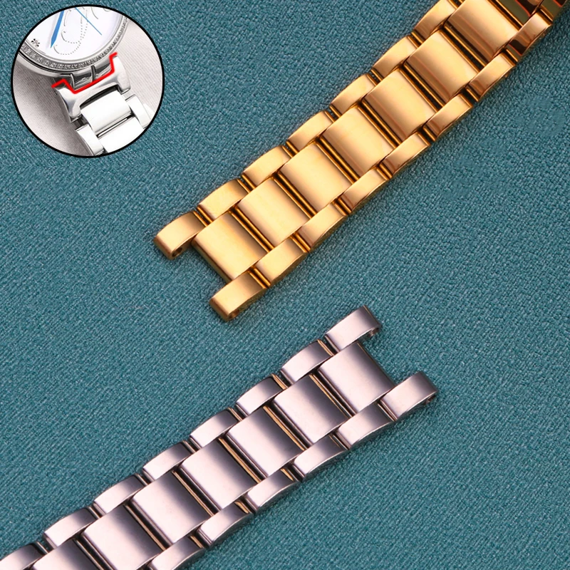 Notched ceramic wristband for MK watch guess GC Follie women\'s watchband accessories 16 18 20mm ceramic watch strap Butterfly