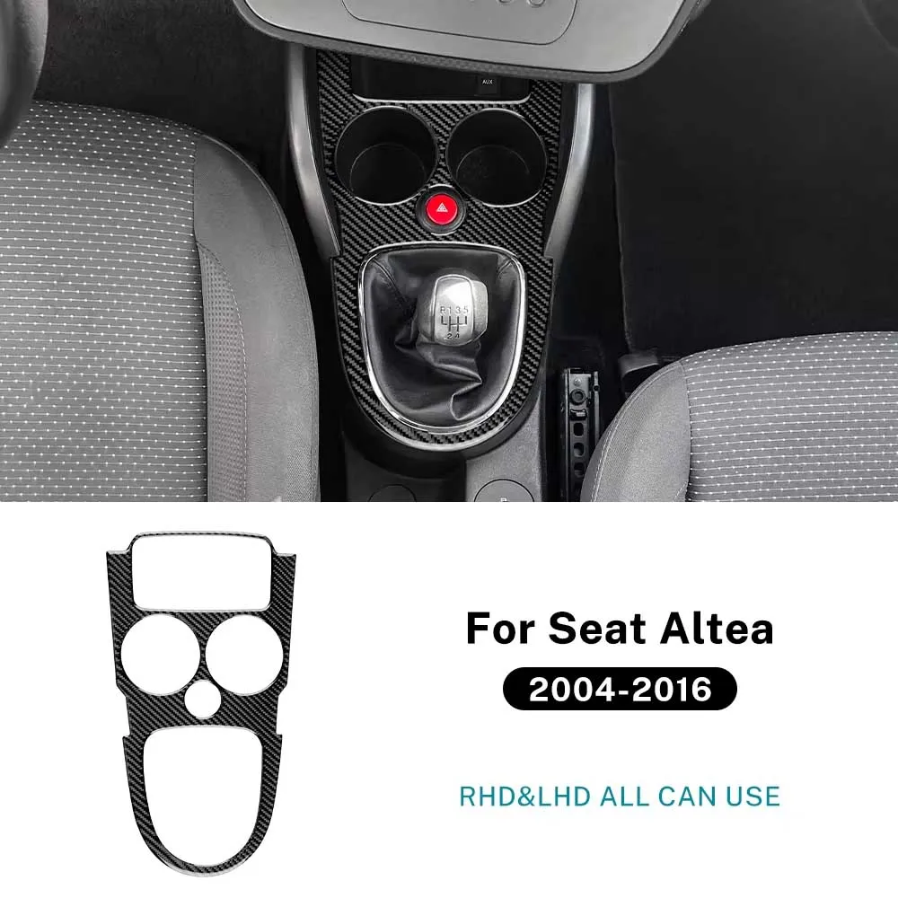 

For Seat Altea 2004-2009 2010 2011 2012 2013 2014 2015 2016 Real Soft Carbon Fiber Sticker LHD RHD Car Gear Shift Frame Panel