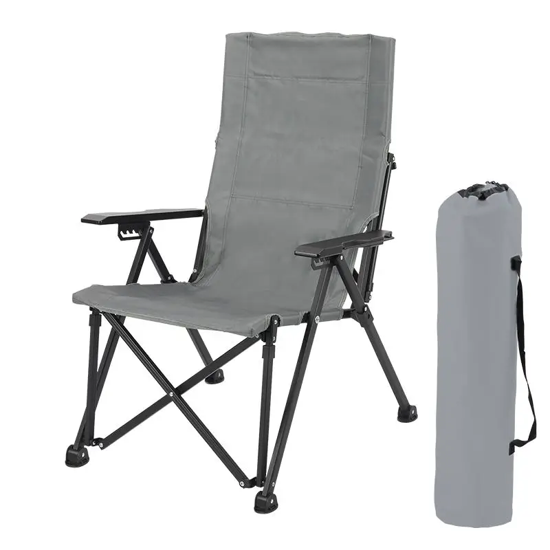 

Outdoor Adjustable Foldable Camping Chair with Comfortable Backrest Portable Lawn Folding Lounge Chair