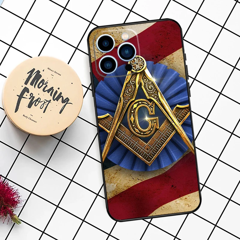 Freemasonry Logo Symbol Phone Case For iPhone 13 14 12 11 16 15 Pro Max Plus XS Max X XR 7 8 Plus 13 12 Mini Cover