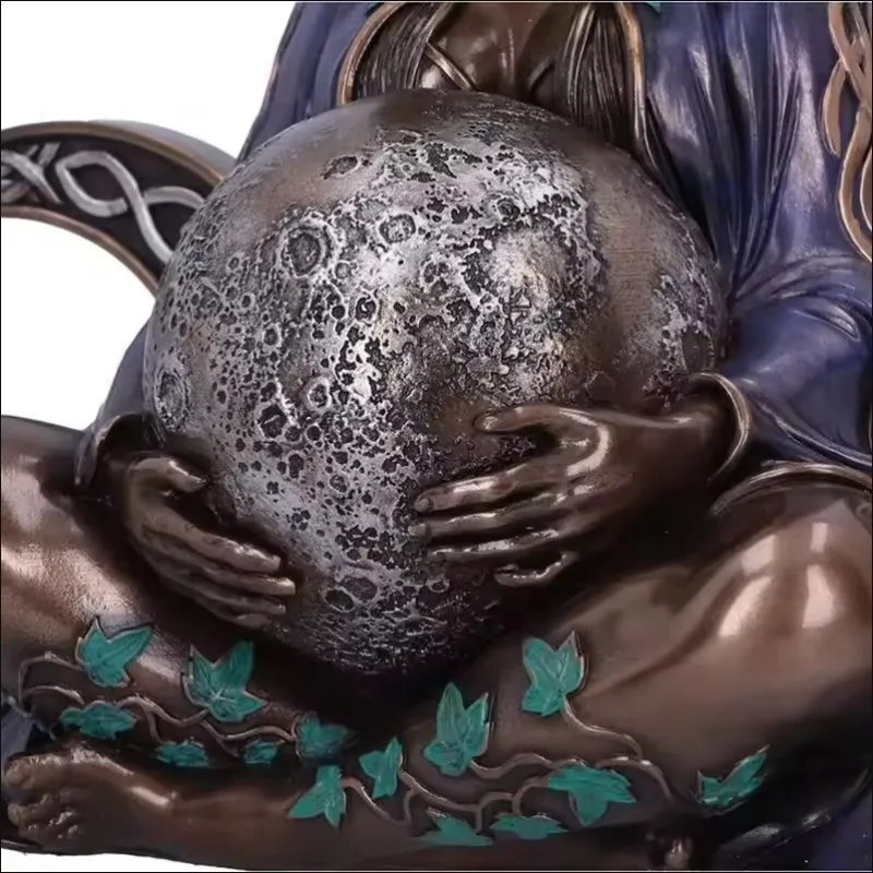 1Pcs Mother Earth Statue Gaia Goddess Resin Sculpture Crafts Garden Ornaments Gifts Home Desktop Decoration