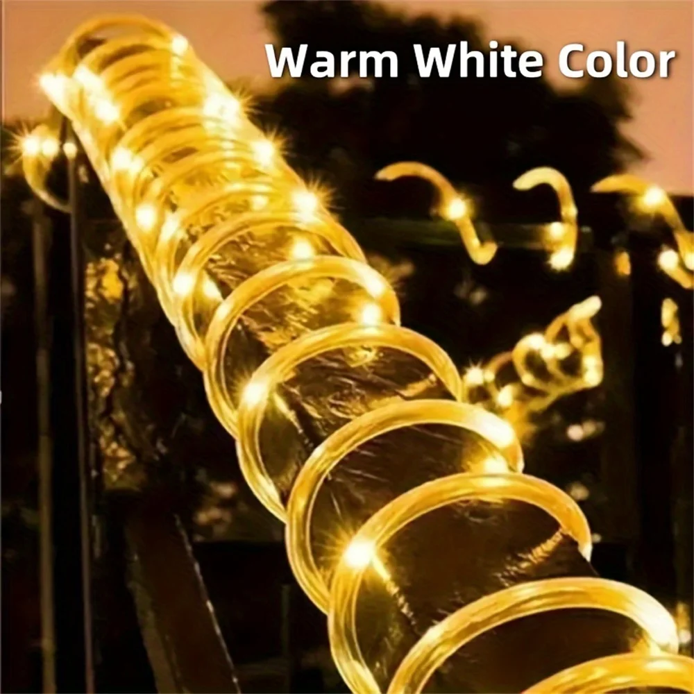 

Solar String Lights Waterproof Solar Rope Lights For Christmas Halloween Decoration Garden Stair with Smart Light sensor 8 Modes