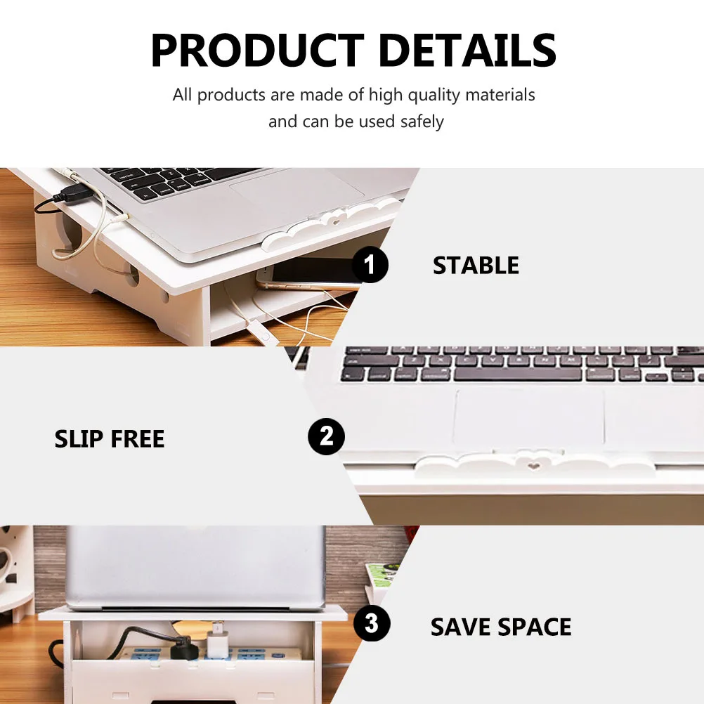 1Pcs Laptop Erhöhten Rack Kühlung Computer Stehen Weiß Tragbare Stabile Halter Display Lagerung Rack Büro Laptop Kühlung Unterstützung