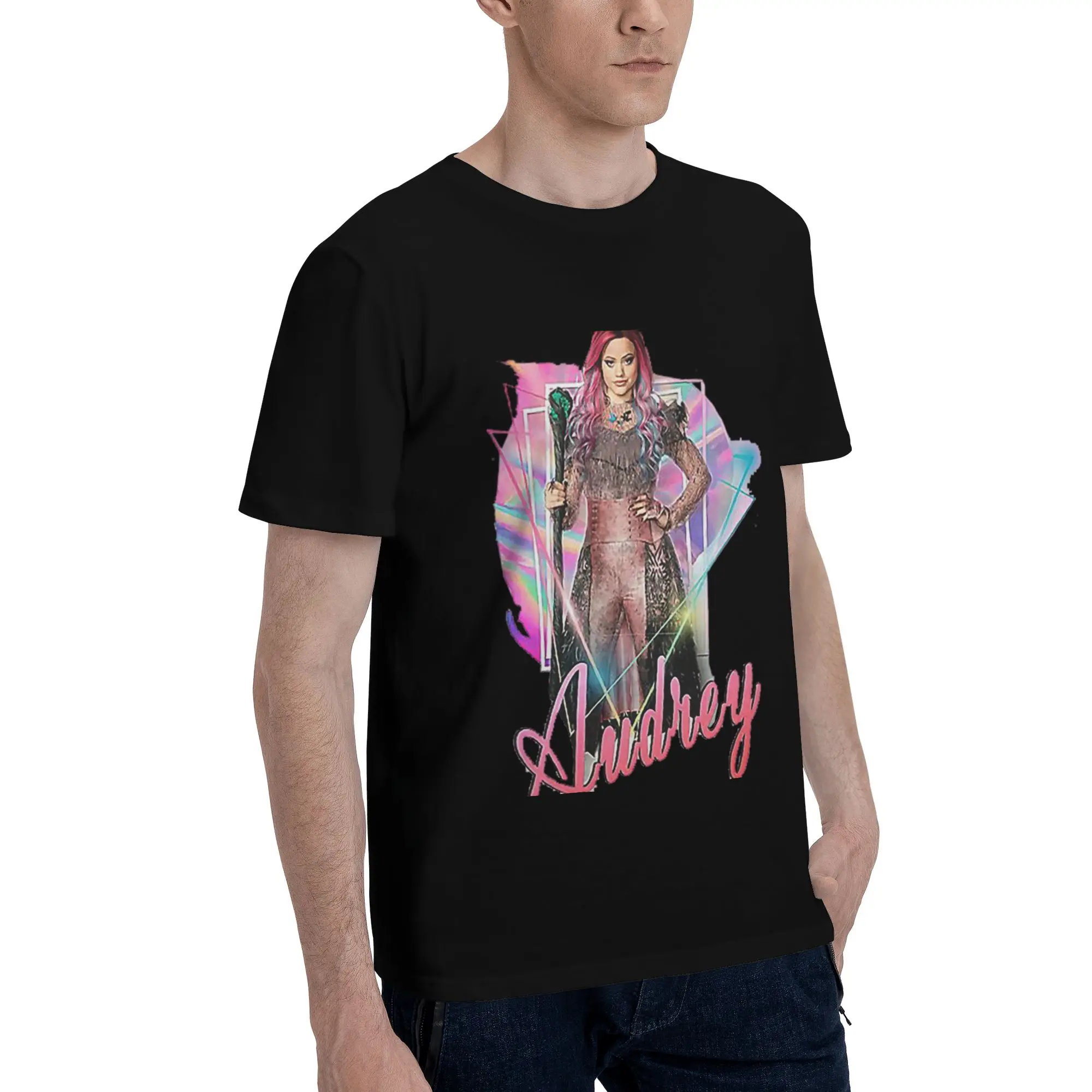 

Audrey The Queen Of Mean - Descendants 3 Men T-Shirt Plus Size T Shirts Men's Round Neck Cotton Tees Short Summer Male