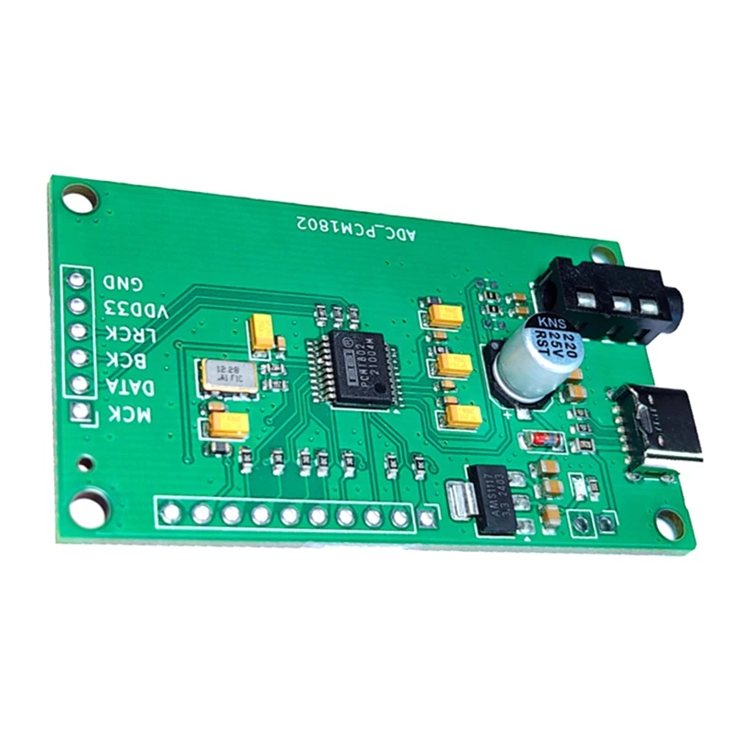 PCM1802 Audio ADC Module 3.5Mm AUX Stereo Analog To I2S Signal Converter Recording Equipment Decoder