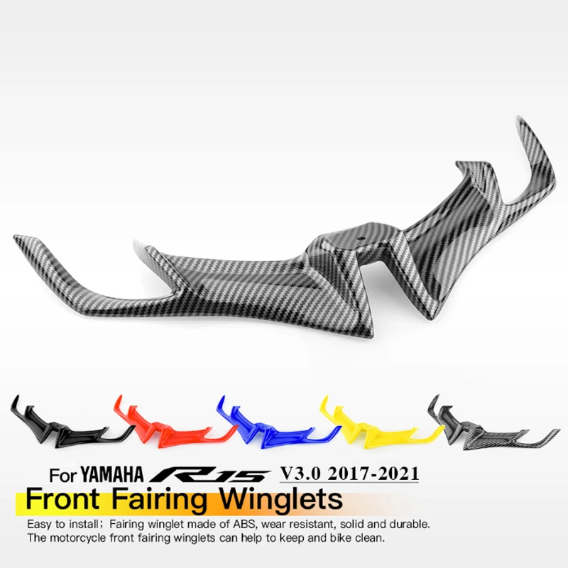 Motorcycle Accessories Modified Front Fairing Winglet Wing Cover Trim For YAMAHA R15 V3 2017 2018 2019 2020 2021 Shark Fin Beak