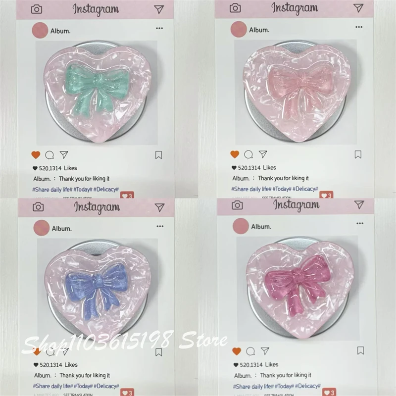 

Cute Bowknot Love Heart Magnetic Holder Phone Griptok Grip Tok Phone Stand Support For iPhone For Magsafe Accessories Smart Tok