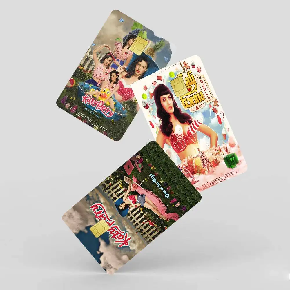 Singer K-Katy P-Perry Anime Spend Or Save Funny Shell On Off Ultra Thin No Fade Sticker Skin Cover Film For Debit Credit Card