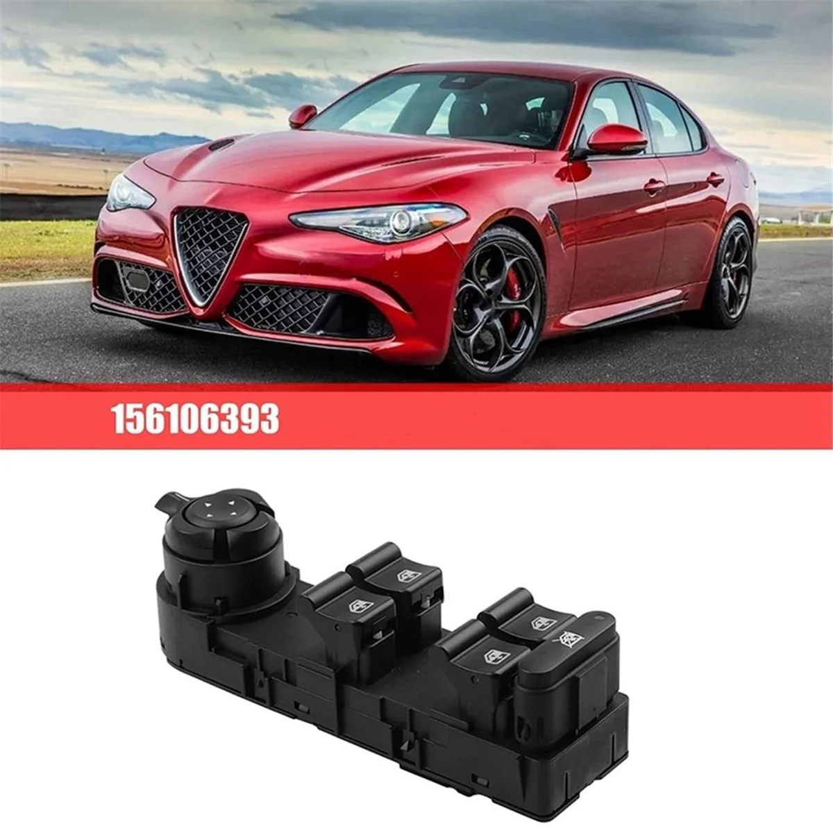 

A42P-156093398 156106392 Front Door Window Switch for Alfa Romeo Giulietta 940 2010-2020 Electric Window Switch 156095708