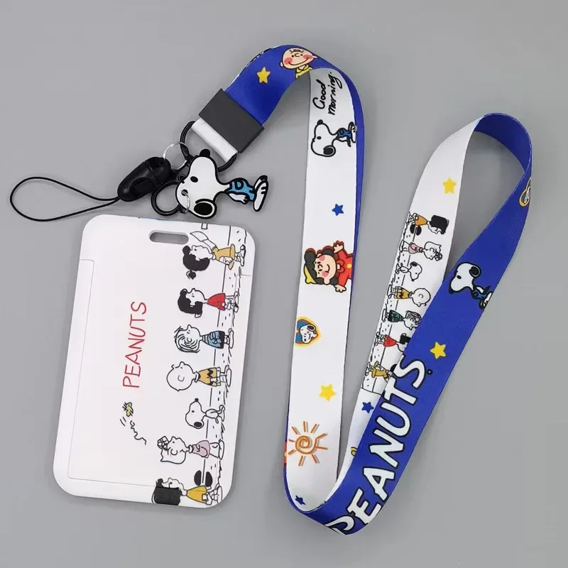 Snoopy ID Card Holder cordino Cartoon Girls Boys credental Holders Neck Straps Women Badge Holder portachiavi accessori regali